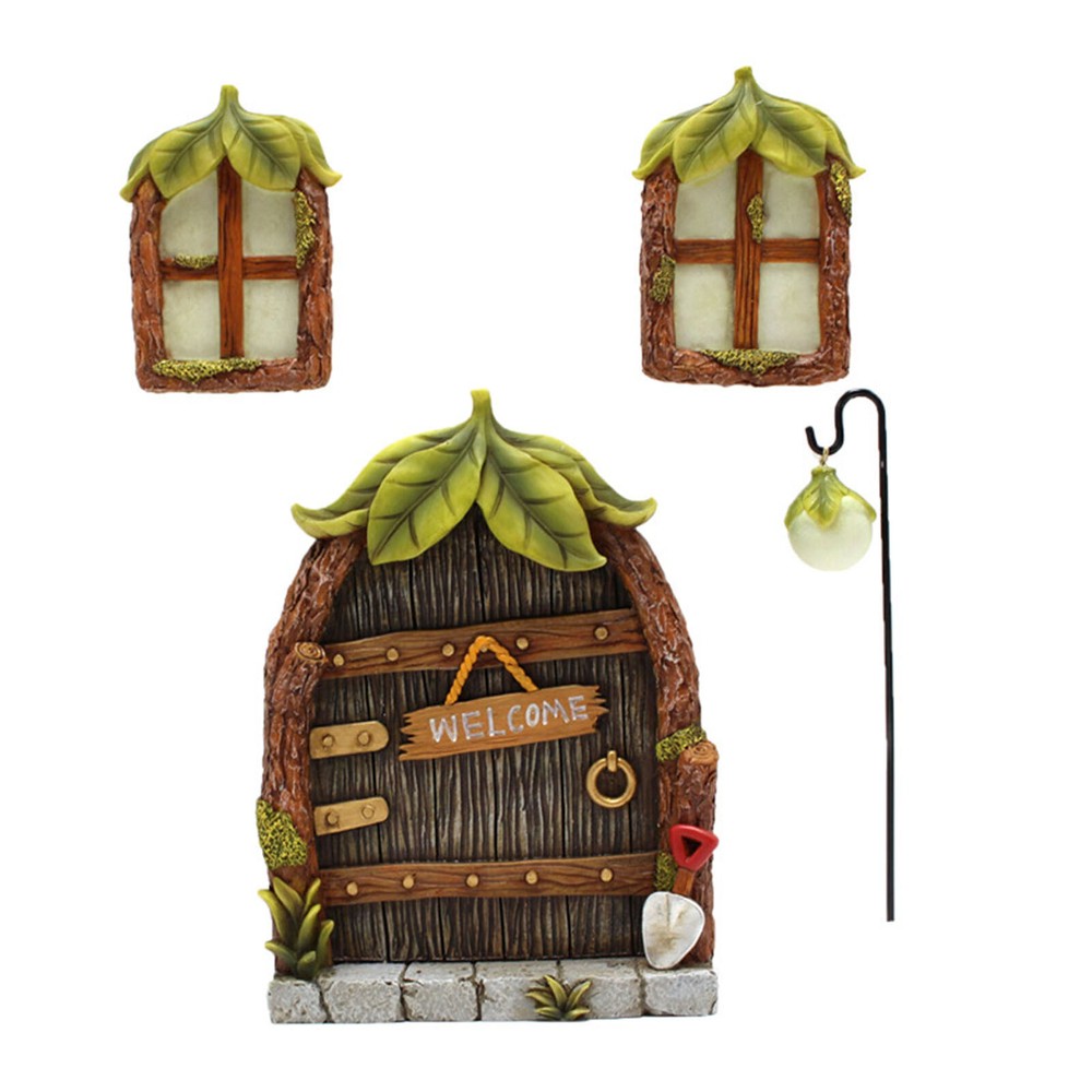 Glow in the Dark Miniature Tree Resin Garden Ornament for Windows and Doors