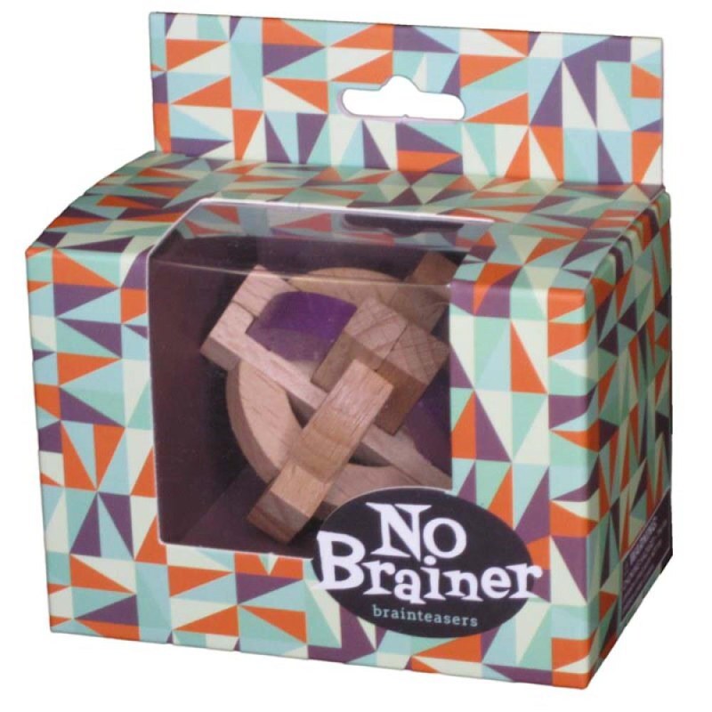 No Brainer - Purple Compass Brain Teasers Wooden Puzzles BrainTeaser Gift