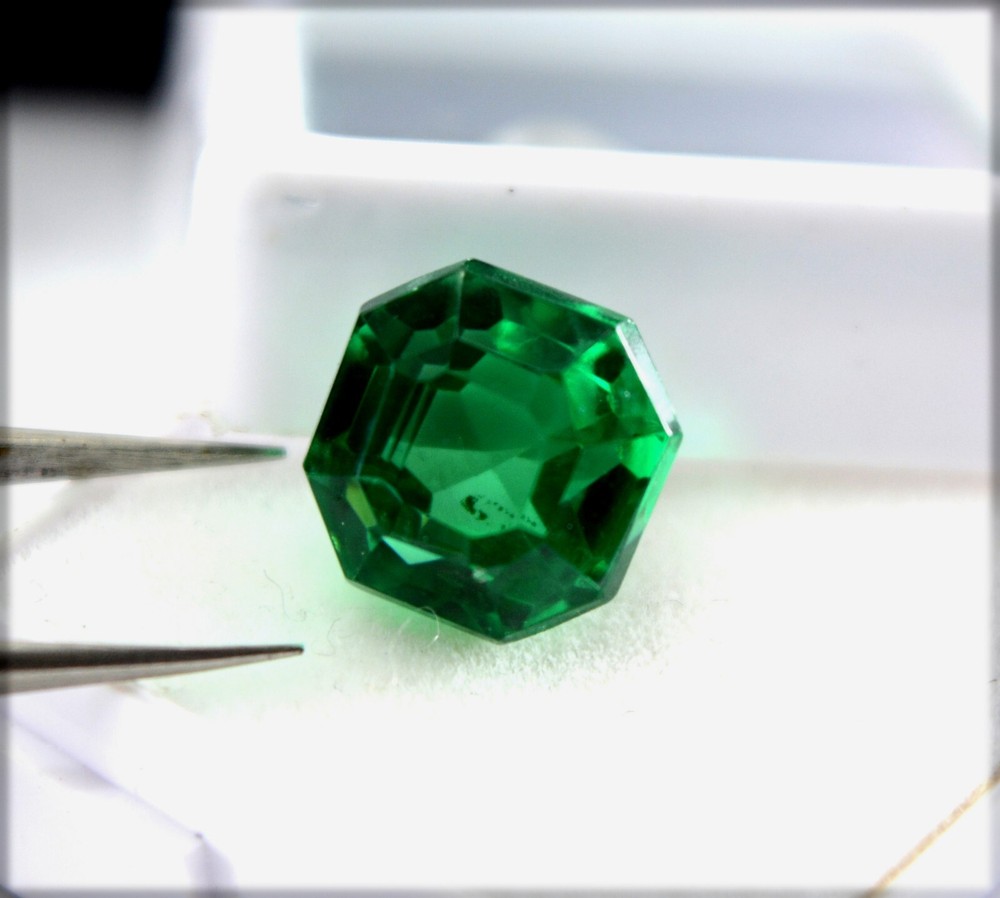 8.85 Ct Natural Unheated Zambian Emerald A++ Cut Loose Gemstone Certified E1270