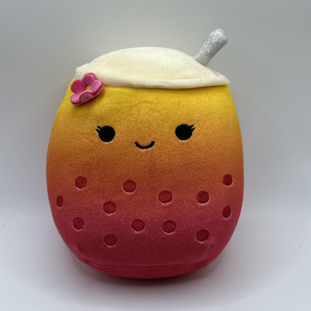 Squishmallows Collection Food Bergit the Boba Milk Tea Stuffed Plush 5