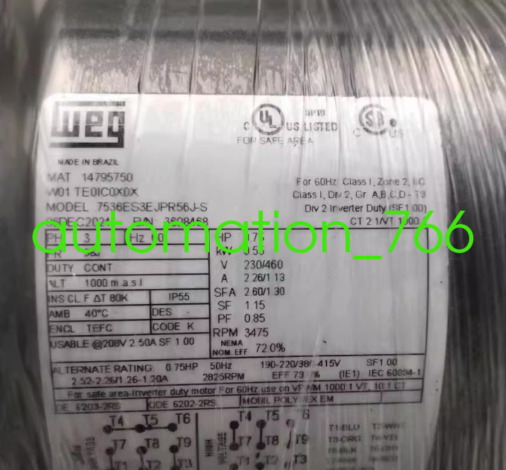 1PCS NEW 7536ES3EJPR56J-S WEG motor shipping Via DHL or Fedex