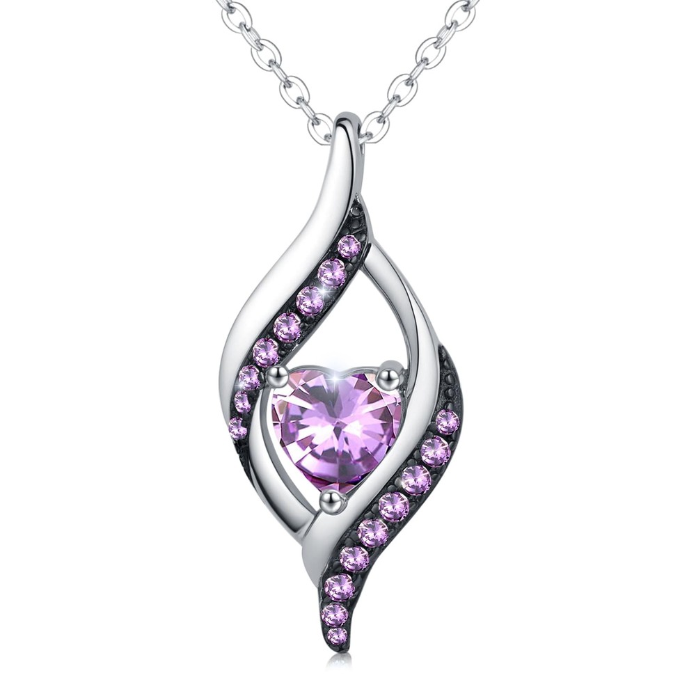 Mother's Day Gifts for Mom June Birthstone Necklace for Women 925 Sterling Si...