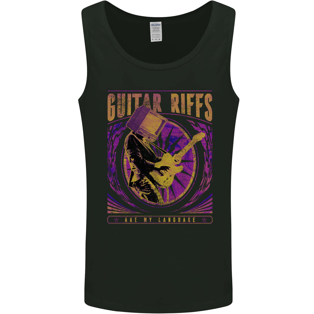 Guitar Riffs Are My Language Guitarist Mens Vest Tank Top