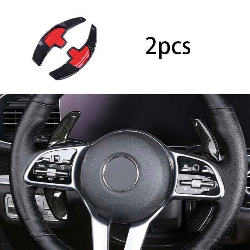 2020-2022 Benz GLE GLS Dry Carbon Fiber Steering Wheel Shift Paddles – 2pc Set