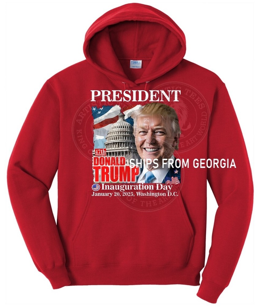Donald Trump Wins Presidency HOODED SWEATSHIRT CONGRESS. RED. SHIPS FROM GEORGIA