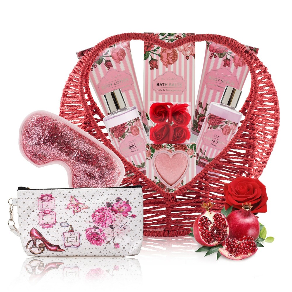 Relaxing Spa Gift Set for Mom - 14 Pcs Bath & Body Basket for Mother's Day-image