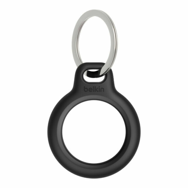 Belkin AirTag Secure Holder with Key Ring in Black - Durable & Stylish