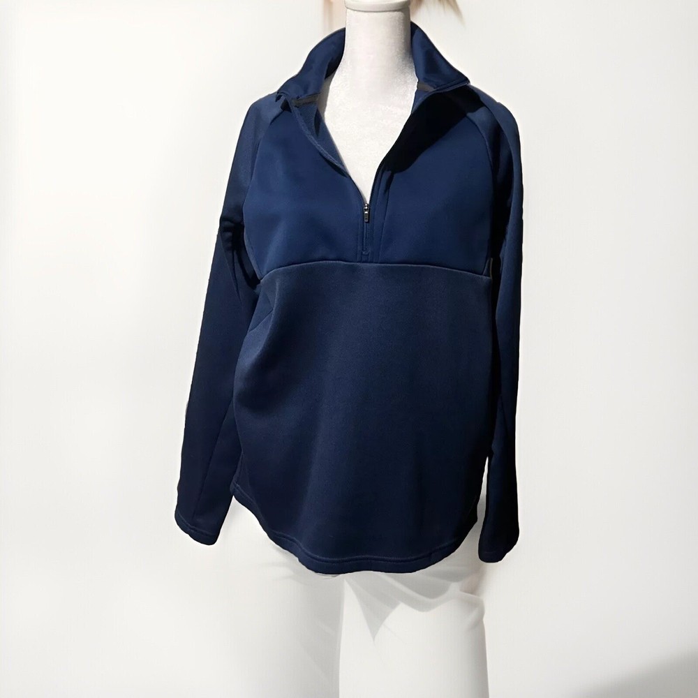 Reebok 1/4 Zip Mens Size Small Long Sleeve Blue Pullover