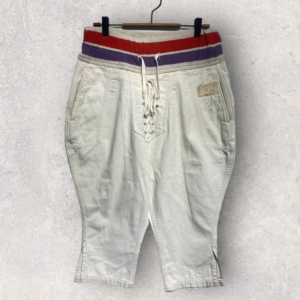 KAPITAL Sarouel Pants White Wide Pants Cotton Linen Casual Men Size 1/S Used