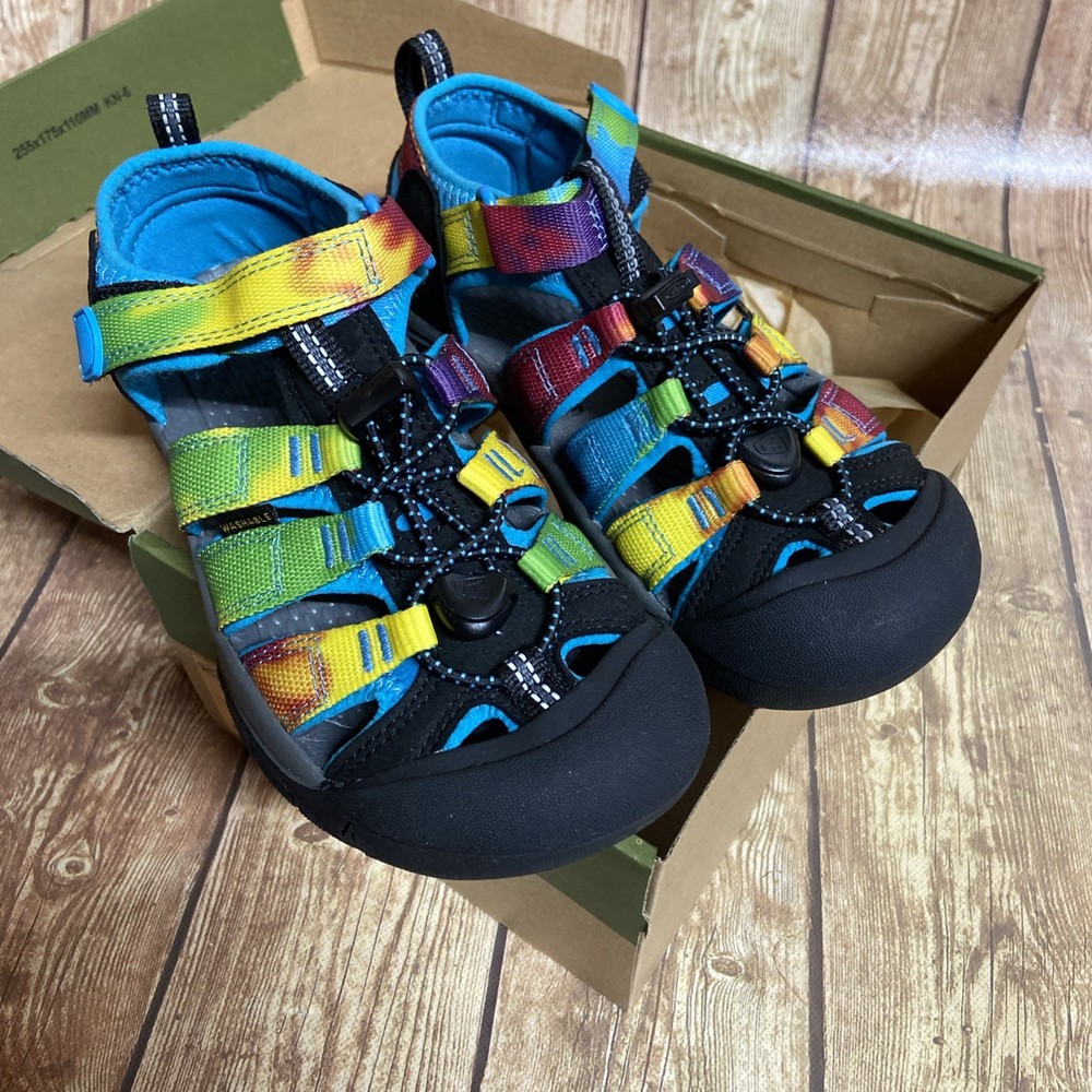 Keen Child Newport H2 Rainbow Tie Dye Sandals Shoes Big Kid Size US 1
