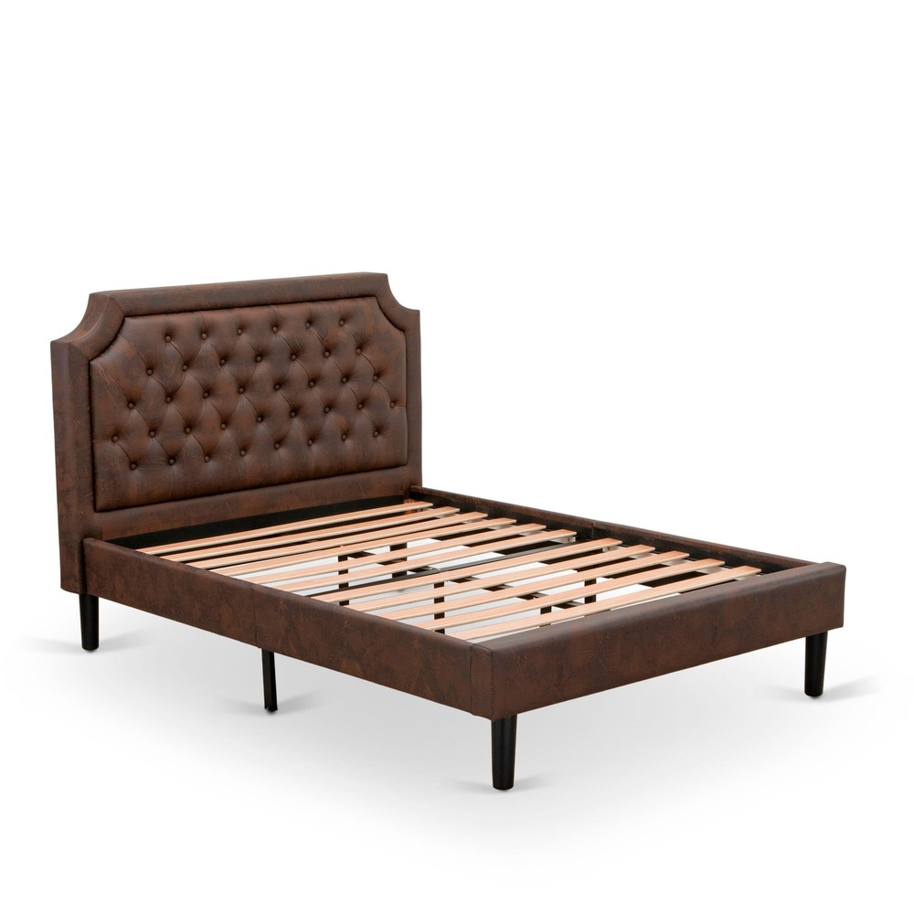 2-Pc King Bed Set with Padded Bed & Distressed Finish GB25F-1GA07