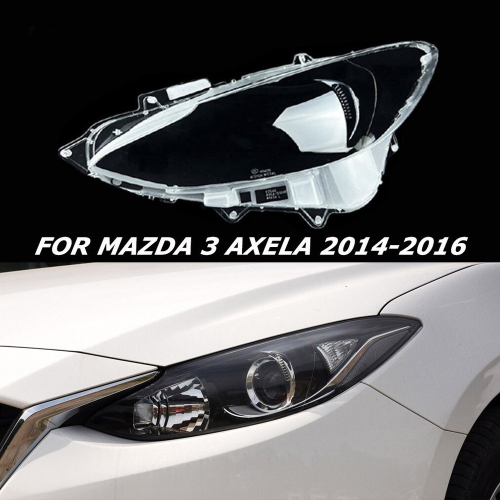 For Mazda 3 Axela 2014-2016 Car Left Headlight Cover Lens Shell Cap Transparent