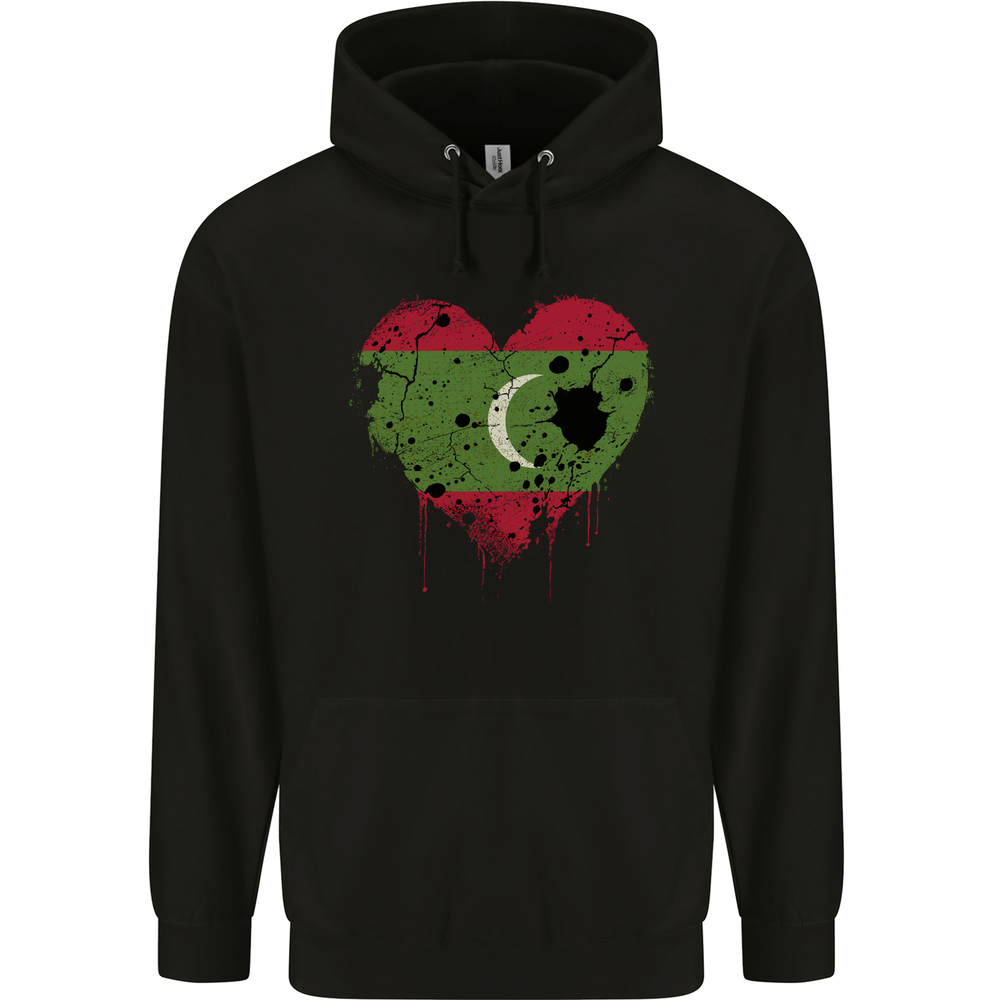 Love Maldives Flag Maldivian Day Football Mens 80% Cotton Hoodie