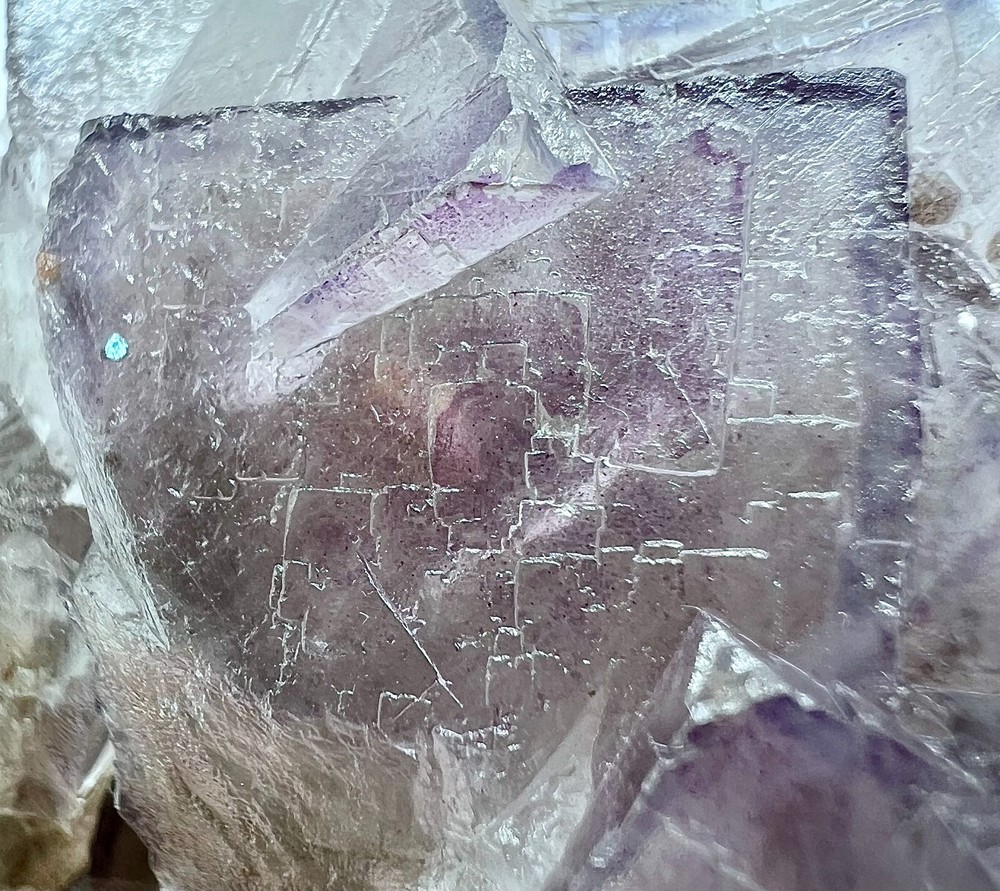 220g Ultra-Rare Natural Purple Cubic Fluorite Specimen from Kharan Pak