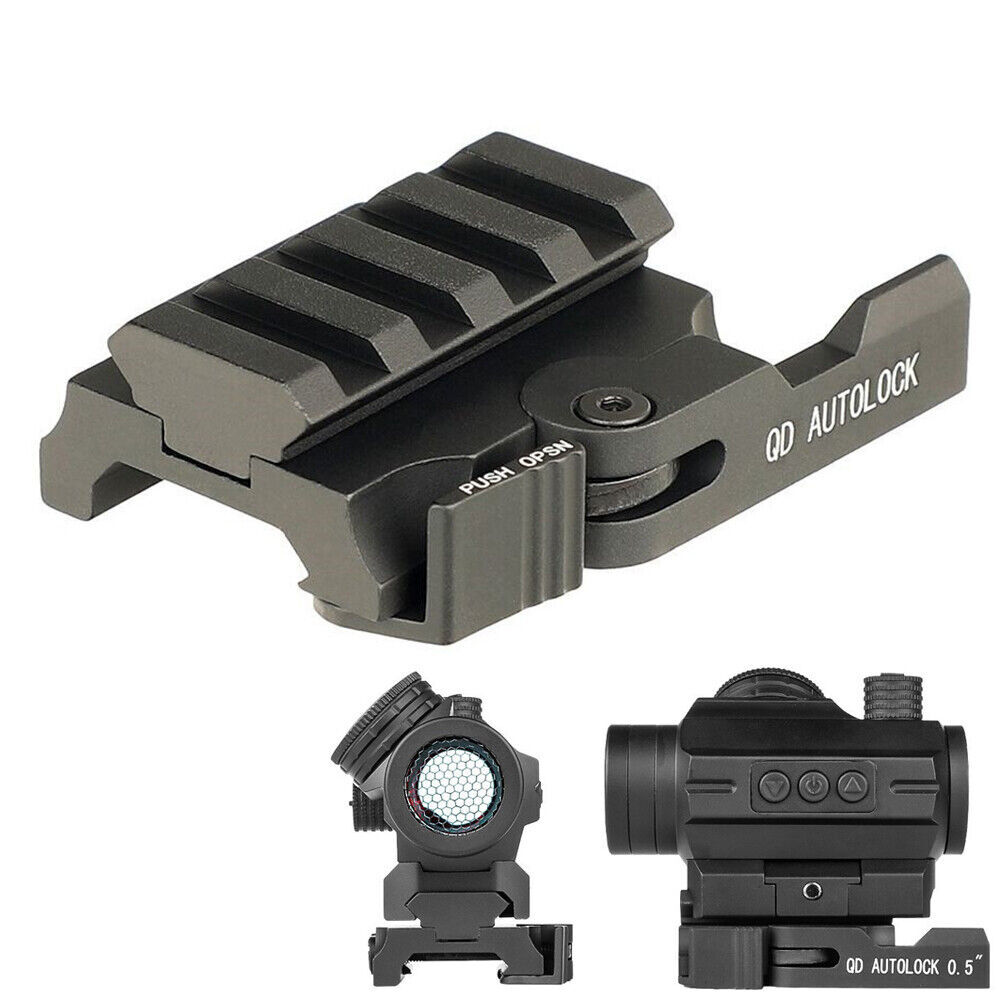 QD Red Dot Riser Mount for 20mm Picatinny Rail Quick Release