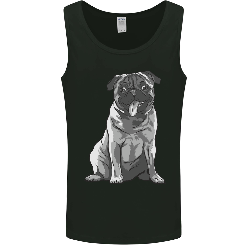 A Happy Pug Funny Dog Funny Mens Vest Tank Top