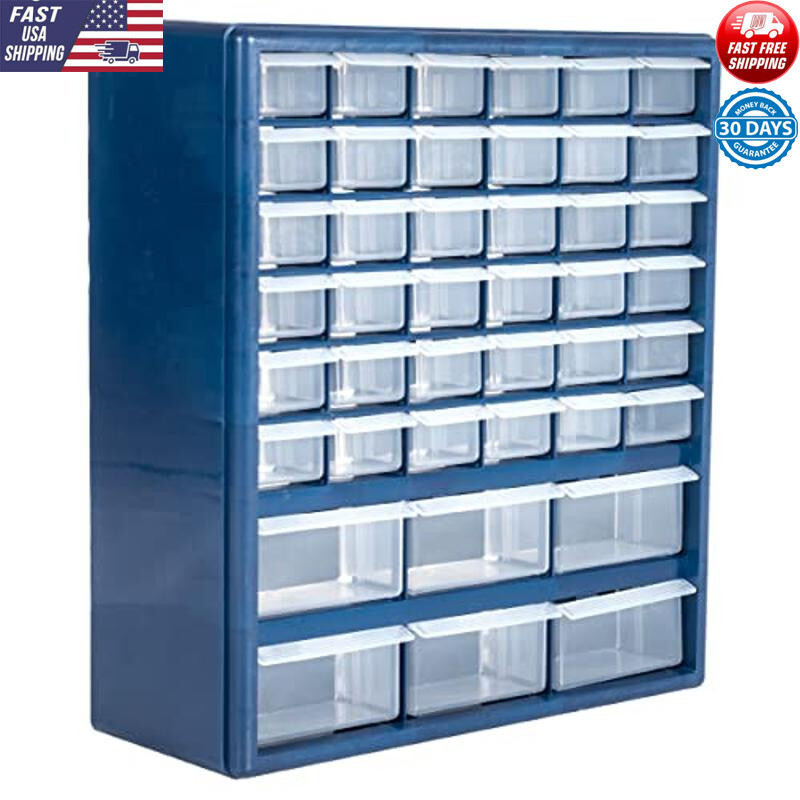 42-Slot Wall-Mountable Organizer Cabinet for Hardware & Craft Supplies