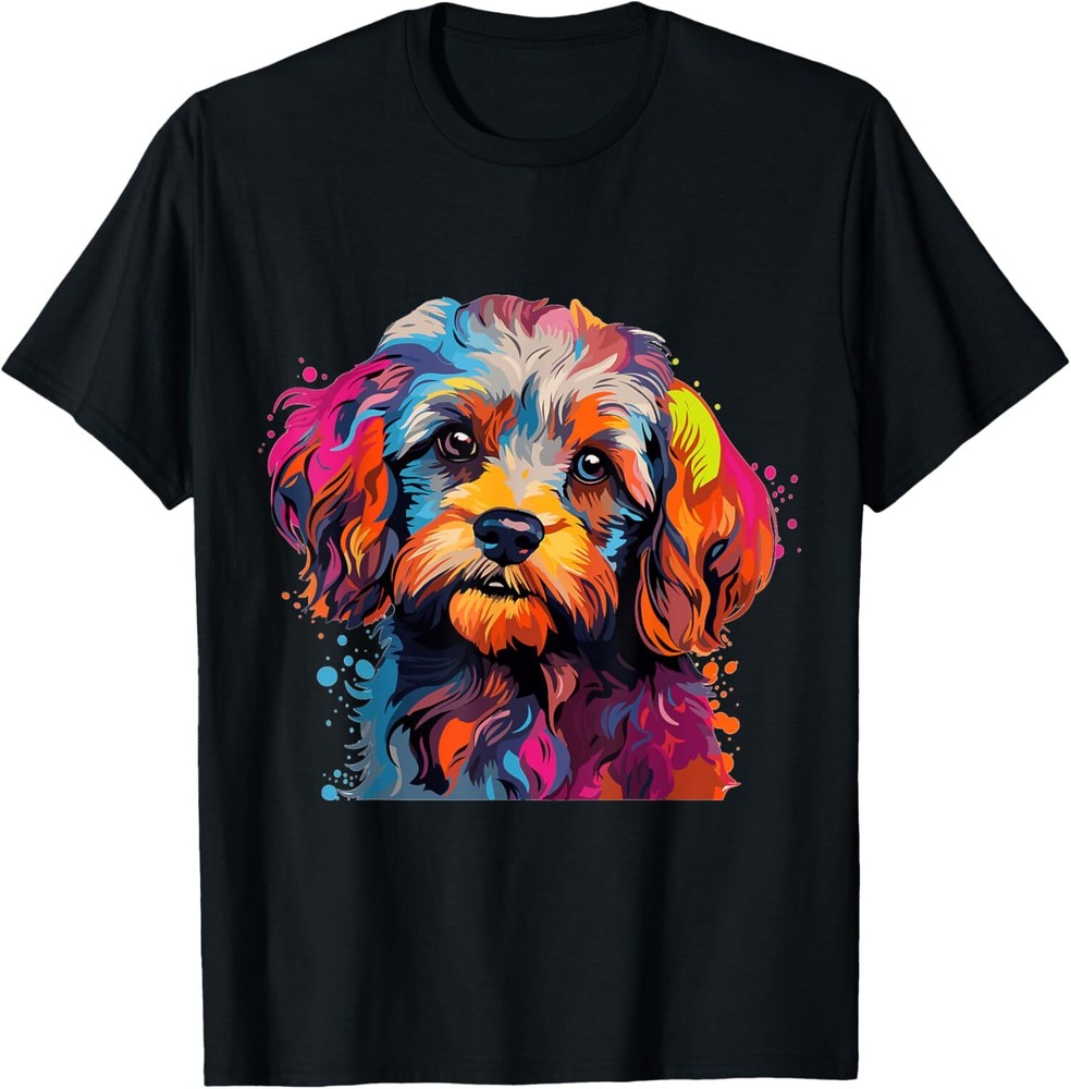 Cavapoo Dog Breed Pet Cute Colorful Pop Art Graphic T-Shirt Hoodie