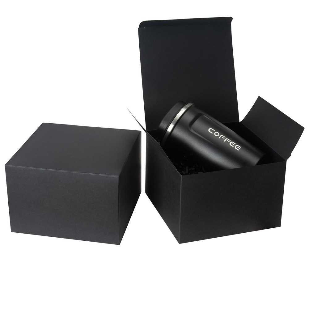 6x6x4 Small Black Gift Boxes with Lids 50Pcs for Presents
