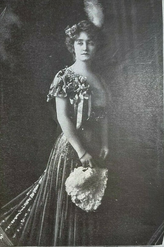 1907 Vintage Magazine Illustration Actress Grace George