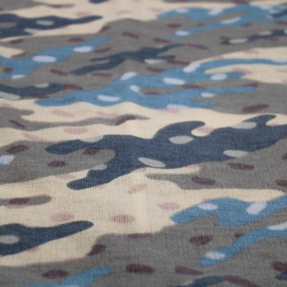 2-Way Stretch Poly Spandex Hacci Camo Print Fabric Unbrushed