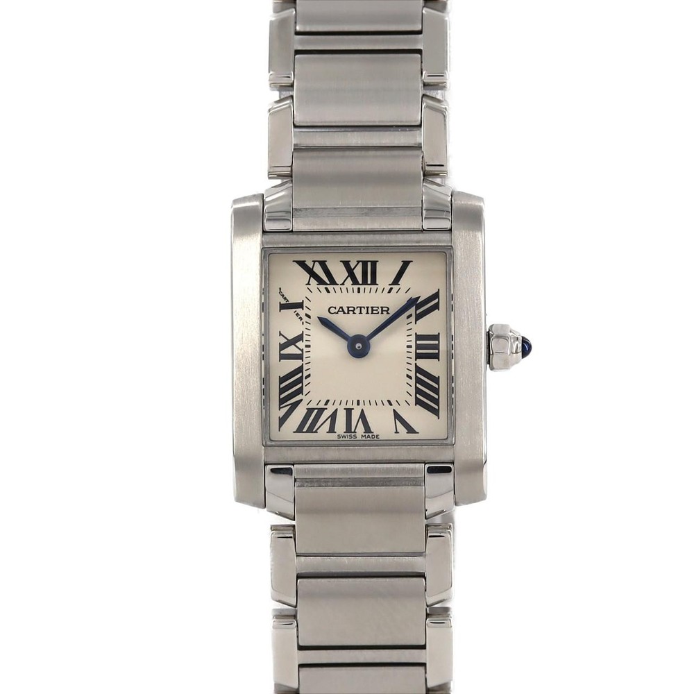 Authentic Cartier Tank Francaise Quartz Watch Stainless Steel