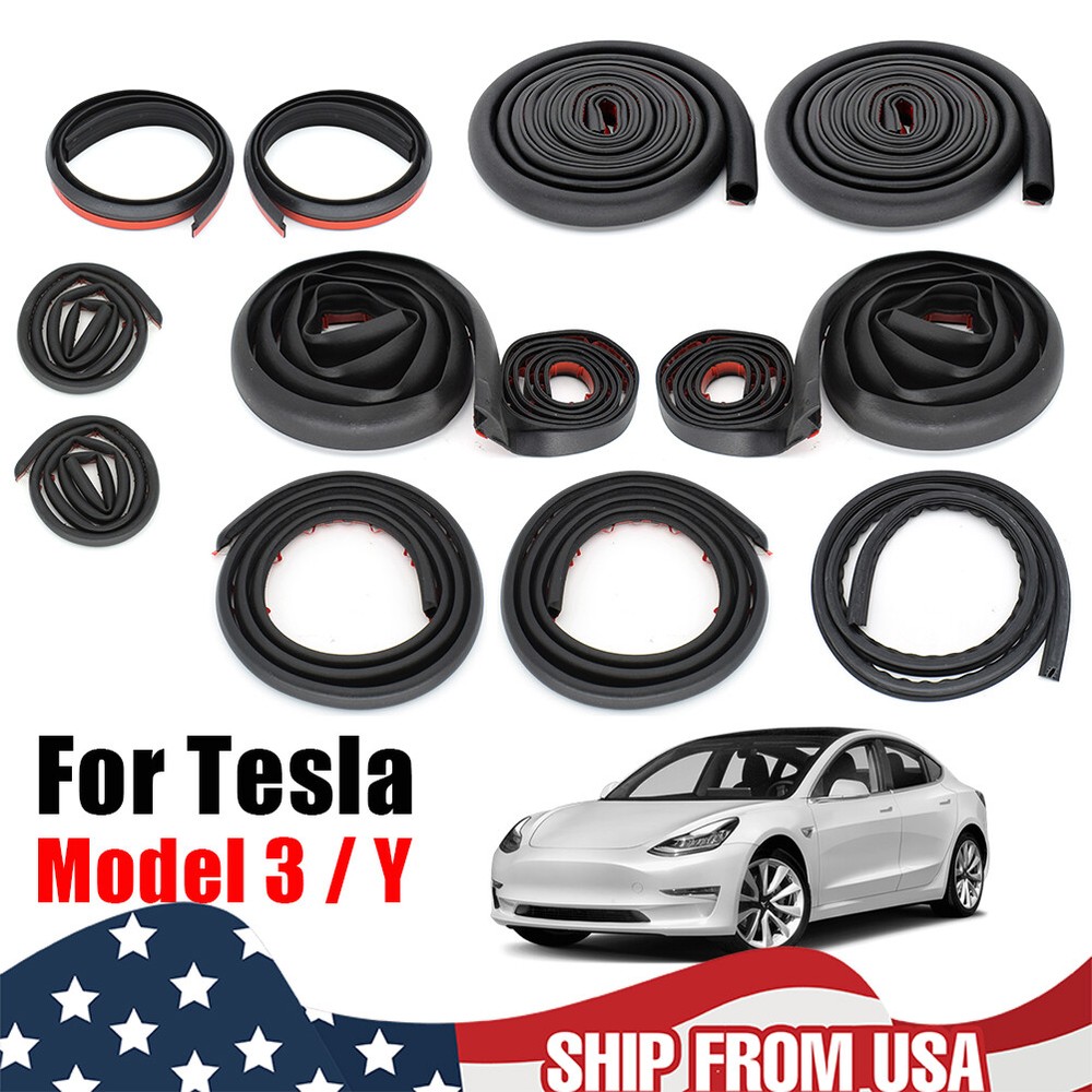 Weatherstrip Seal Strip Self - Adhesive Noise Reduce Rubber For Tesla Model 3,Y