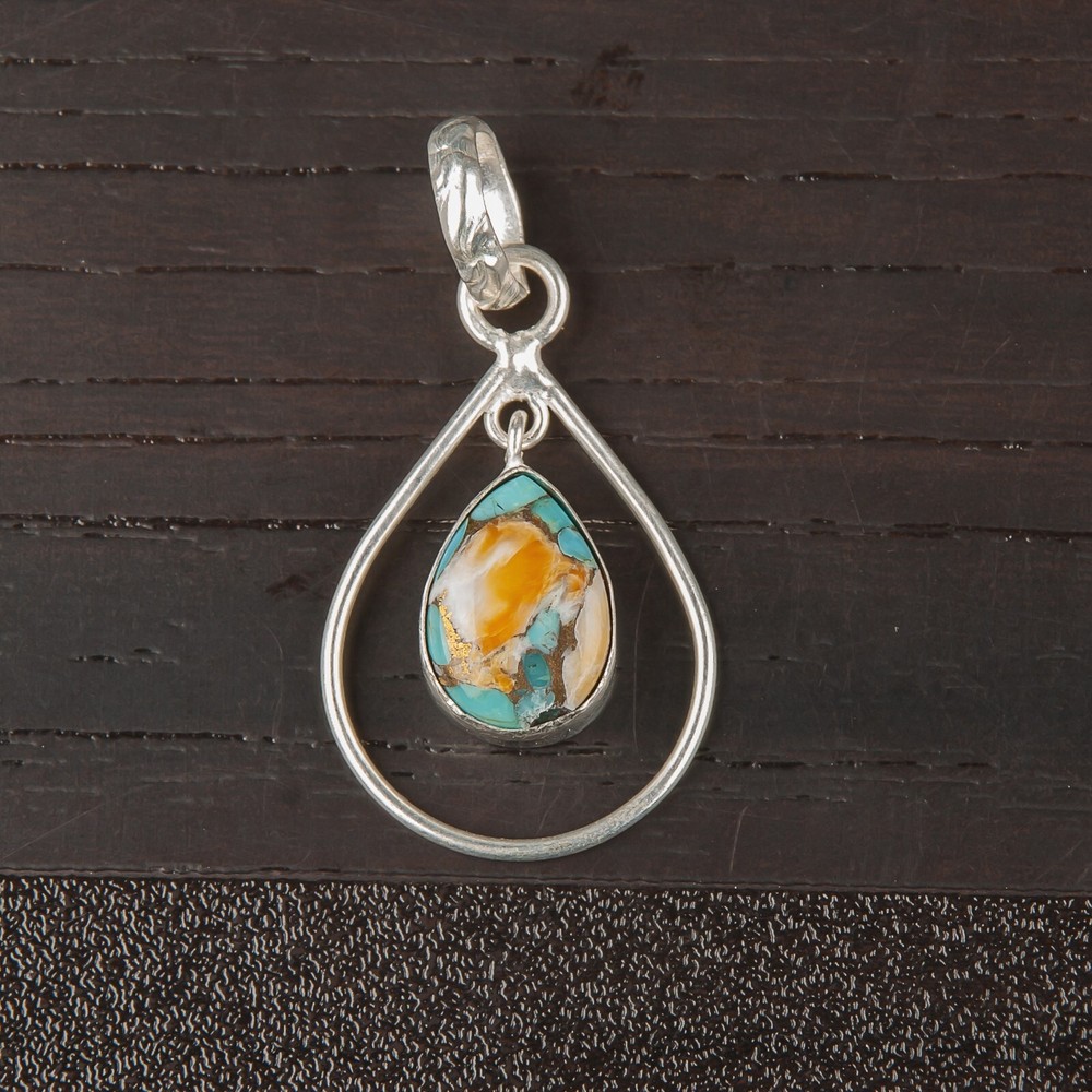 Spiny Oyster Sterling Silver Bezel Pendant Christmas Sale-image