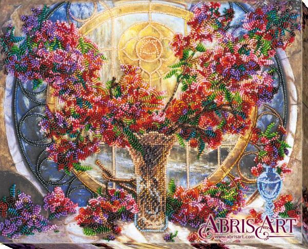 Bead embroidery kit Gentle radiance needlework kit Art canvas beadwork pattern