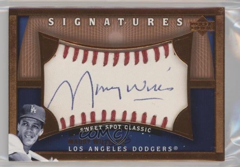 2005 Upper Deck Sweet Spot Classic Maury Wills Autograph Card #WI