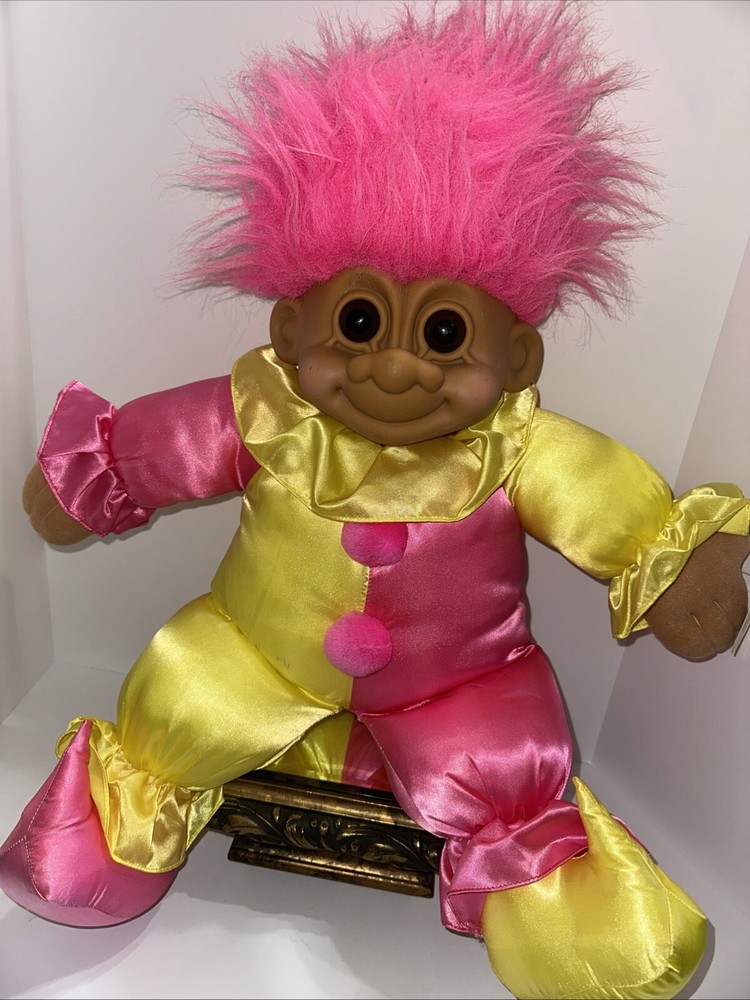 Russ Berrie Large Troll Pink Yellow Large 24