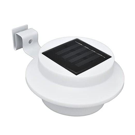 Solar LED Gutter Lights - Wireless Outdoor Deck Wall Fence Lighting with 3 LEDs