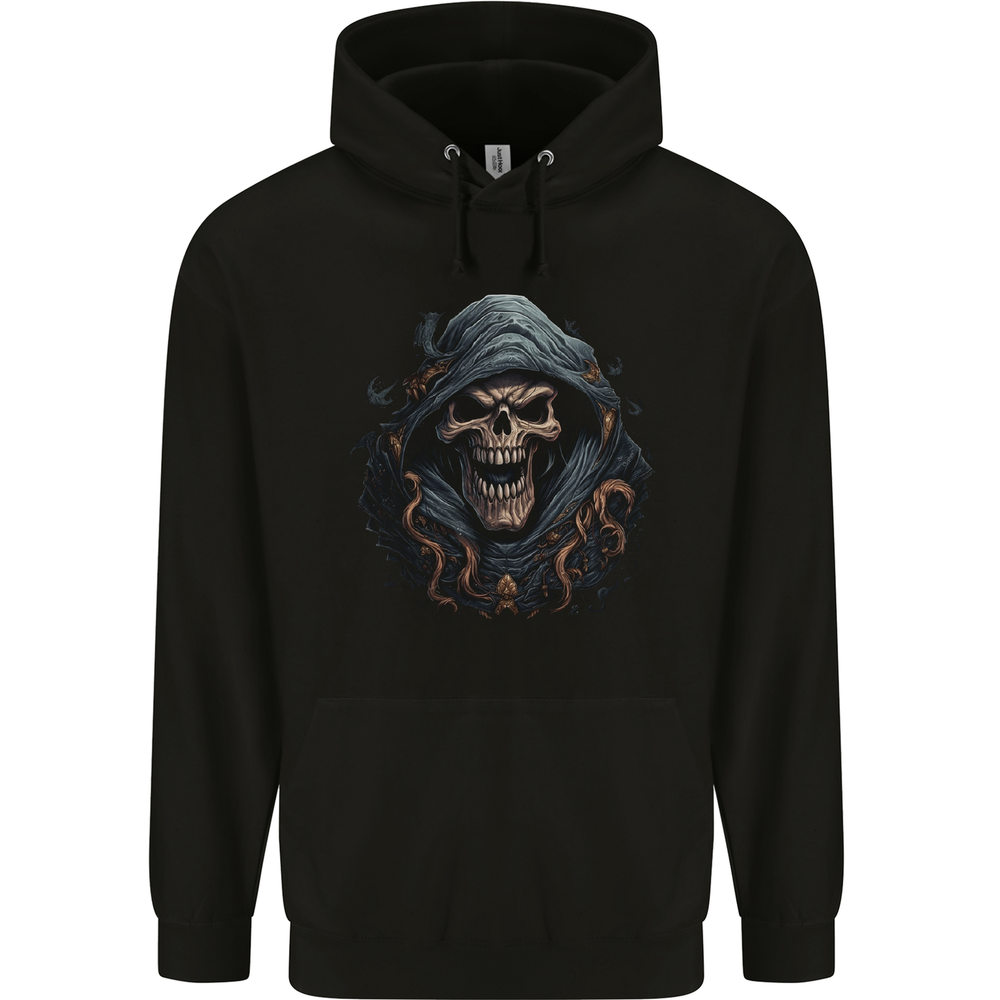 Grim Reaper Skull Demon Heavy Metal Cotton Hoodie for Men  