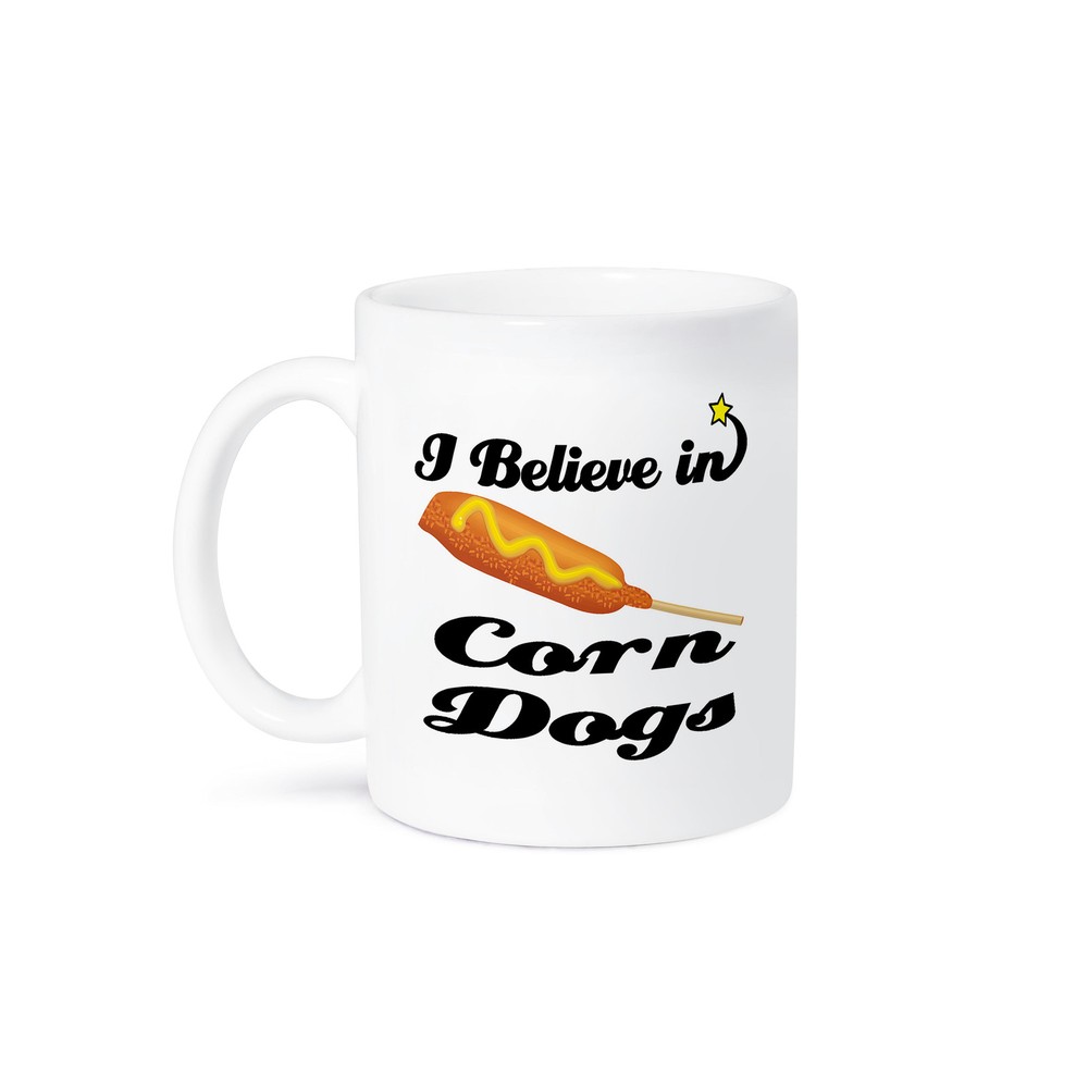 3DRose I Believe In Corn Dogs Novelty Coffee Mug  