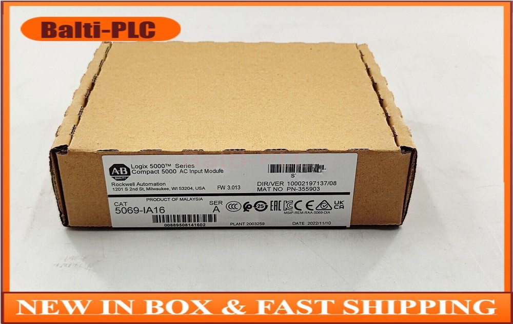 New Factory Sealed AB 5069-IA16 SER A Compact 5000 AC Input Module PLC 5069IA16