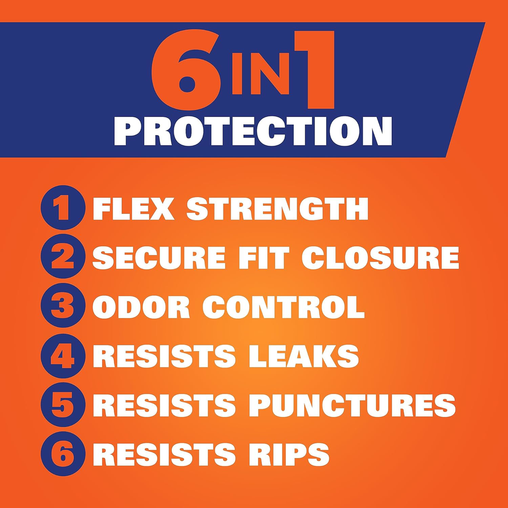 Hefty Ultra Strong 13 Gallon Trash Bags, Tall Kitchen Trash Bags 13 Gallon Size,