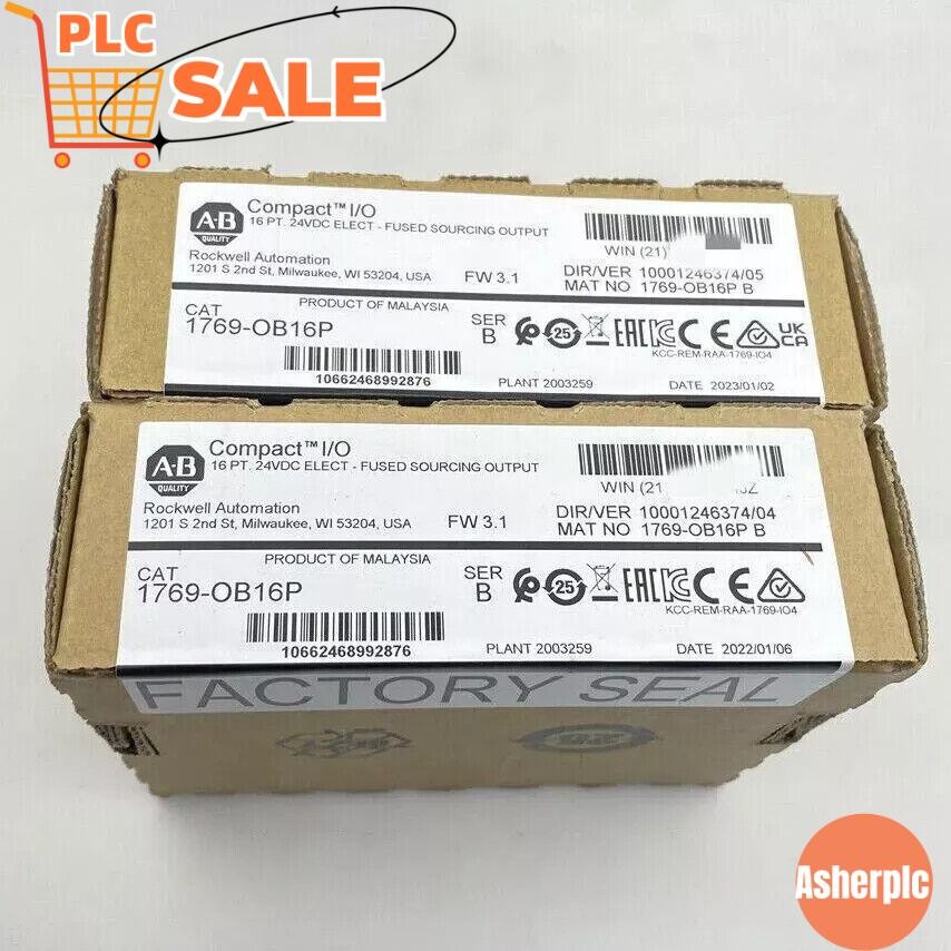 New Factory Sealed AB 1769-OB16P CompactLogix 16 Pt D/O Module US Free Tax