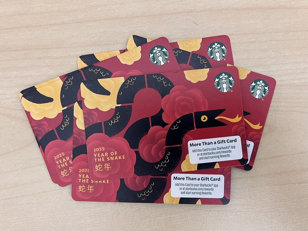 2025 Starbucks Lunar Year of the Snake Gift Card with Magnetic Strip - No Value