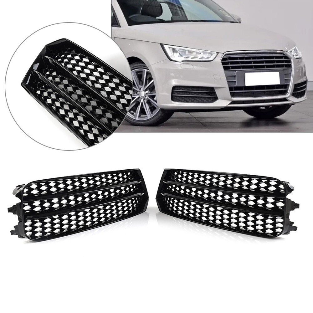 Open Mesh Honeycomb Front Bumper Lower Air Guide Grille Cover For Audi A1 14-18