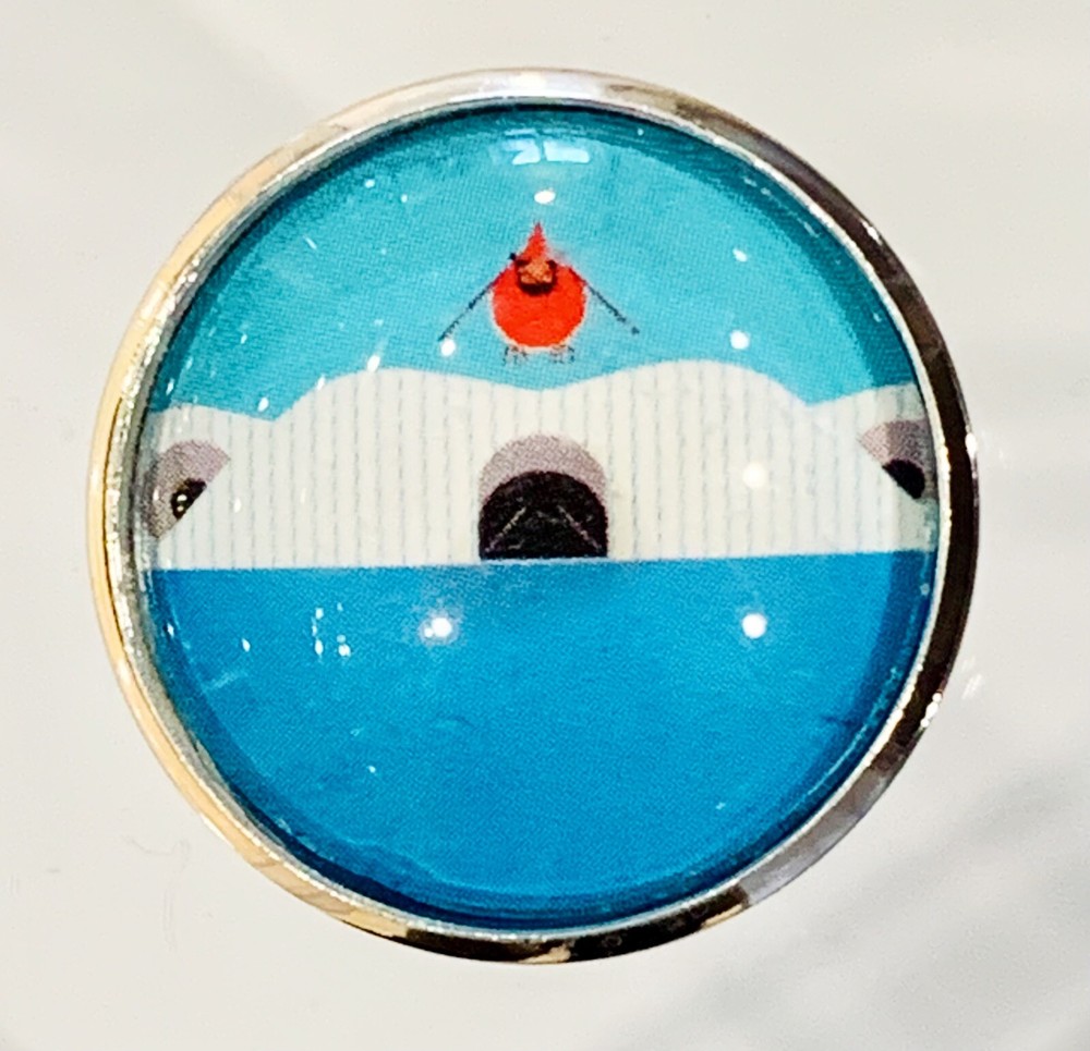 Charley Harper Polar Bear Cardinal Red Bird 1