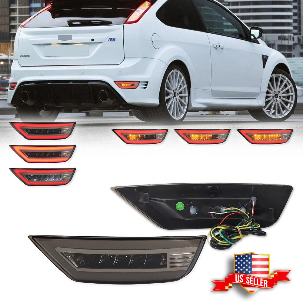 Smoke Red LED Tail Brake Lights for Ford Escape Kuga 2013-2019