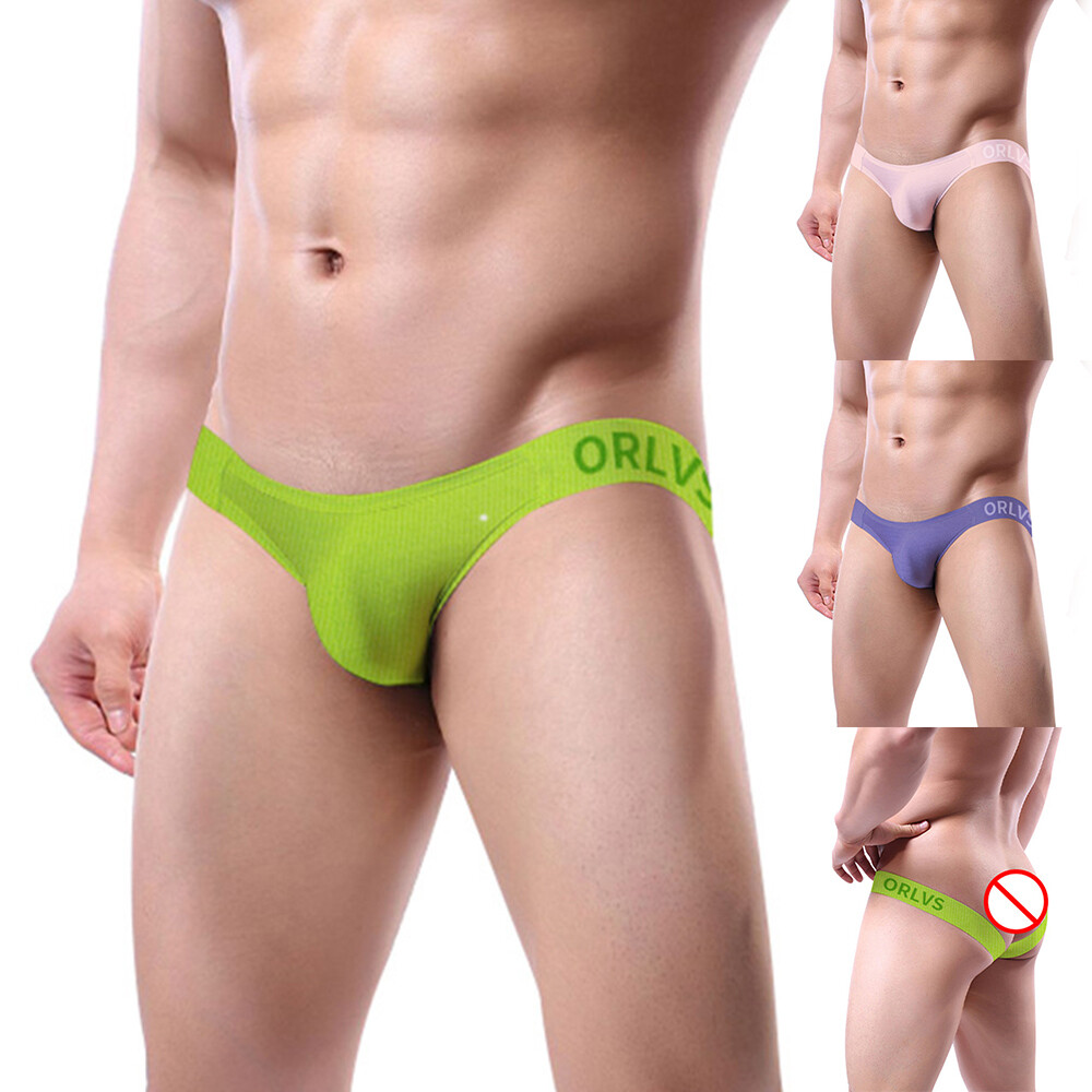 Men's Briefs Sexy Underwear Thongs U Convex Pouch Bikini Low-rise Soft Panties