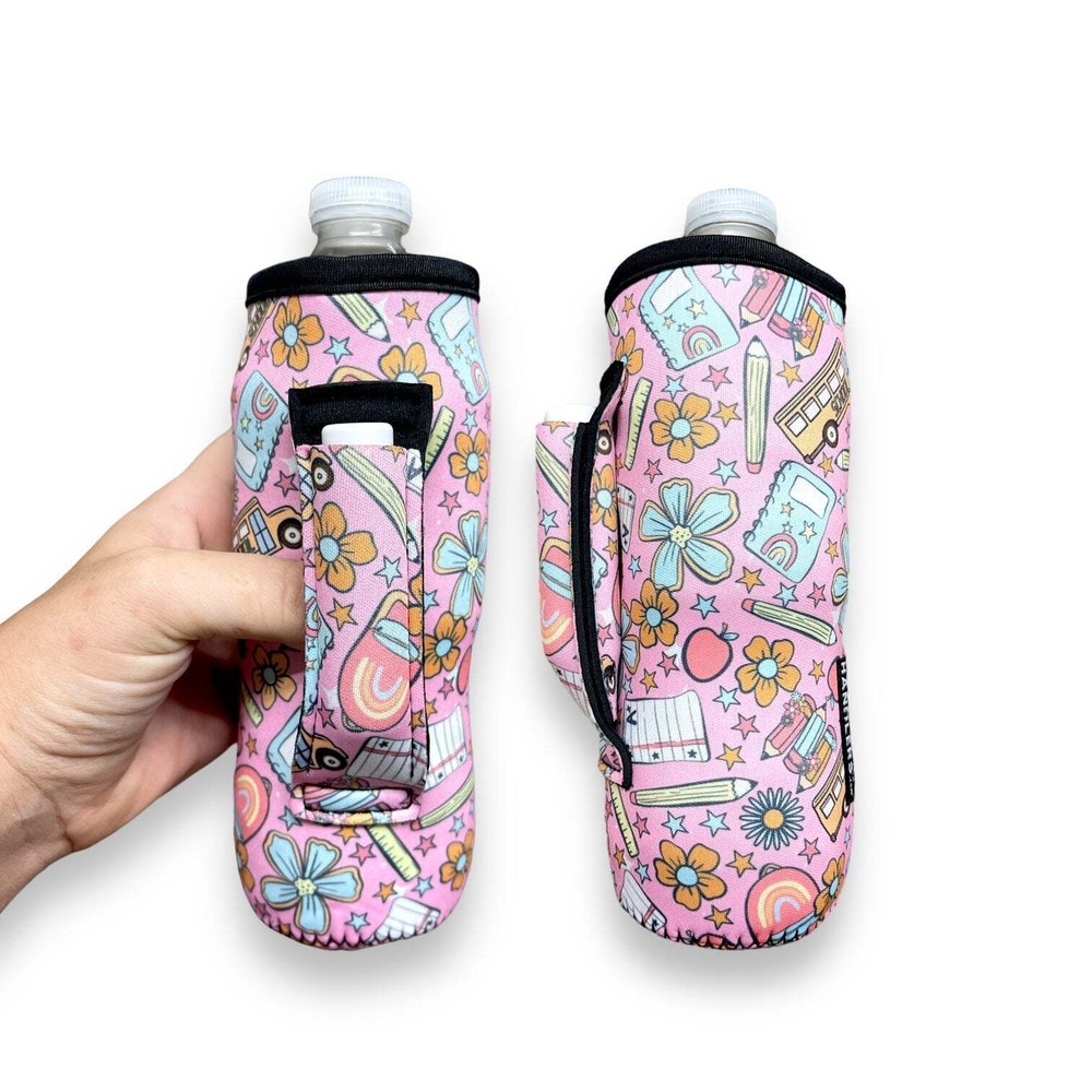 Teacher Back To School 16-24oz Soda & Water Bottle / Tallboy Can Handler™-image