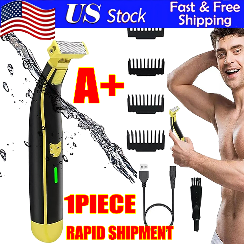 Full Body Washed Wet and Dry Shaver,Men's Electric Shaver Rotary Facial ShaverAA