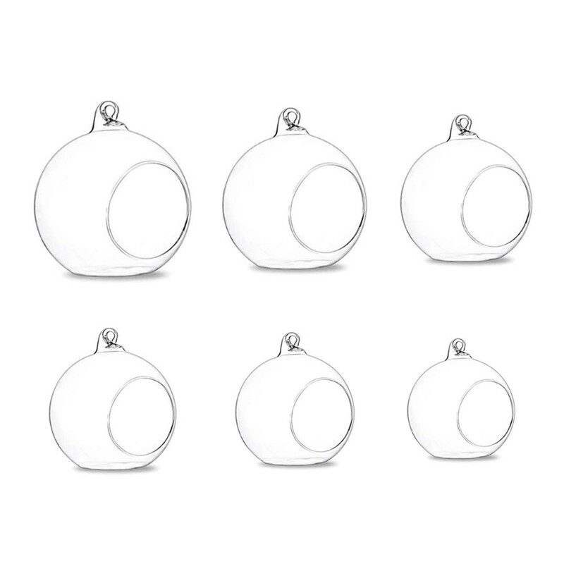 Hanging Glass Terrarium Globe Tealight Holder Home Succulents Vase Hanger