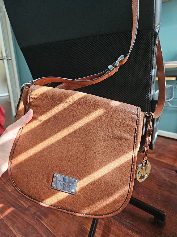 Michael Kors Medium Acorn Leather Crossbody Shoulder Bag