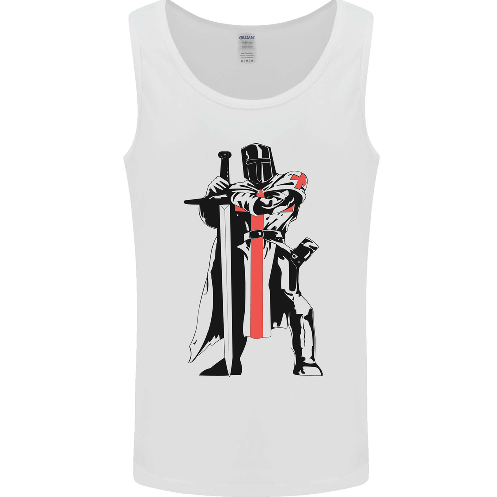 Knights Templar With Broad Sword Mens Vest Tank Top