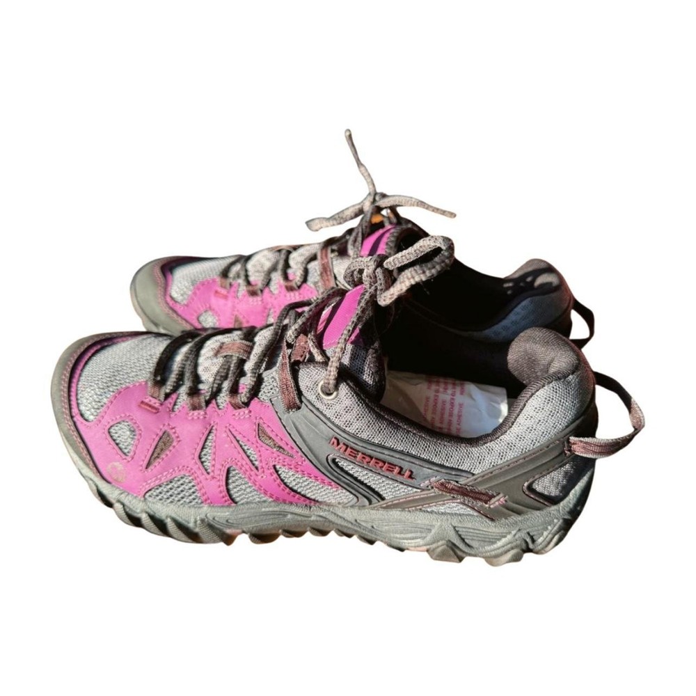 Purple and grey Merrell AllOut Blaze womens hiking shoes size 10
