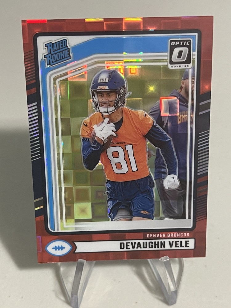 2024 Panini Donruss - Rated Rookie Optic Preview Red Pandora Prizm #395 Devaughn