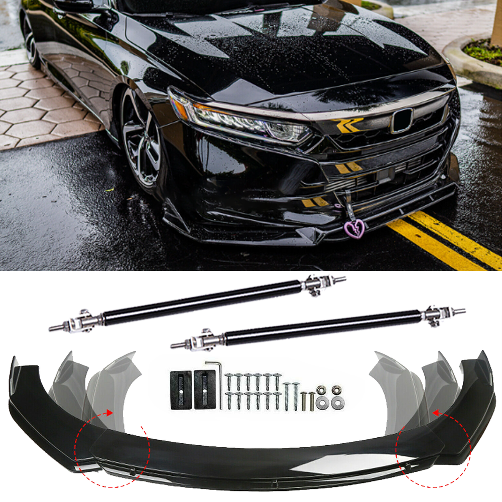 For Honda Accord Sport Front Bumper Lip+Part Accessories Splitter Spoiler Body